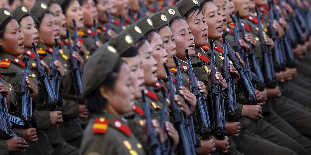 11 images of North Korea demonstrating its supposed military might