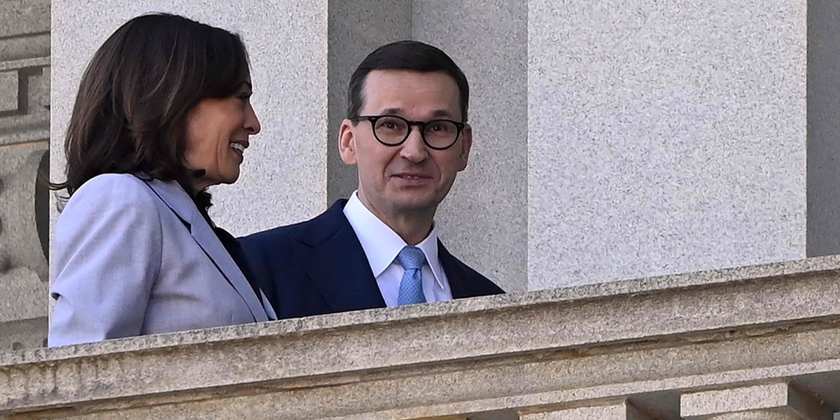 Mateusz Morawiecki i Kamala Harris w Waszyngtonie