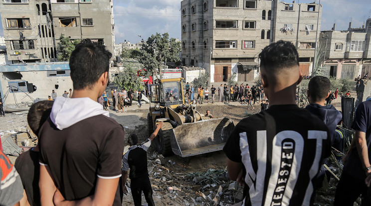Izrael ismét Hamász-létesítményeket támadott a Gázai övezetben / Fotó: MTIEPA/HAITHAM IMAD