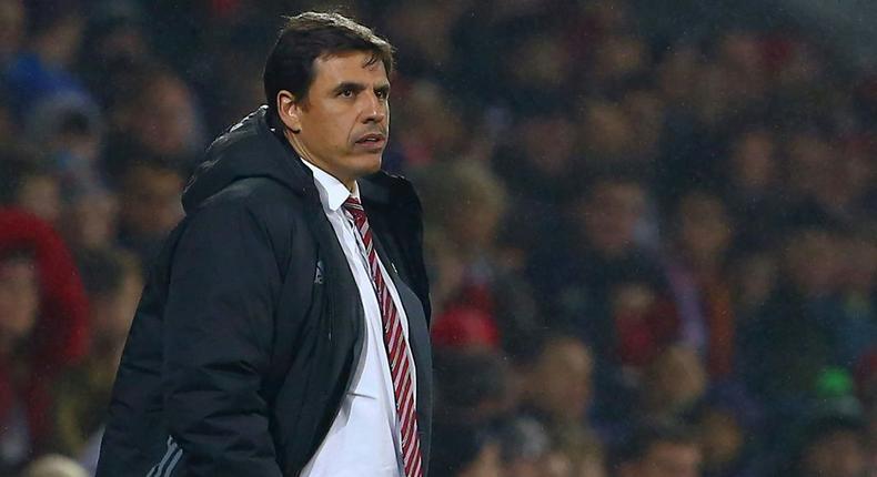 Greece is the word: Chris Coleman Creator: GEOFF CADDICK