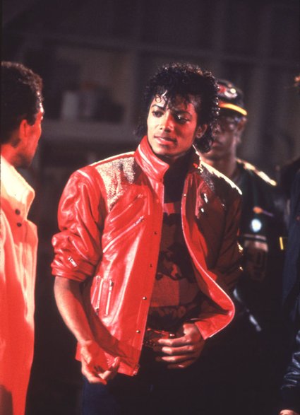 Michael Jackson na planie teledysku "Beat It"