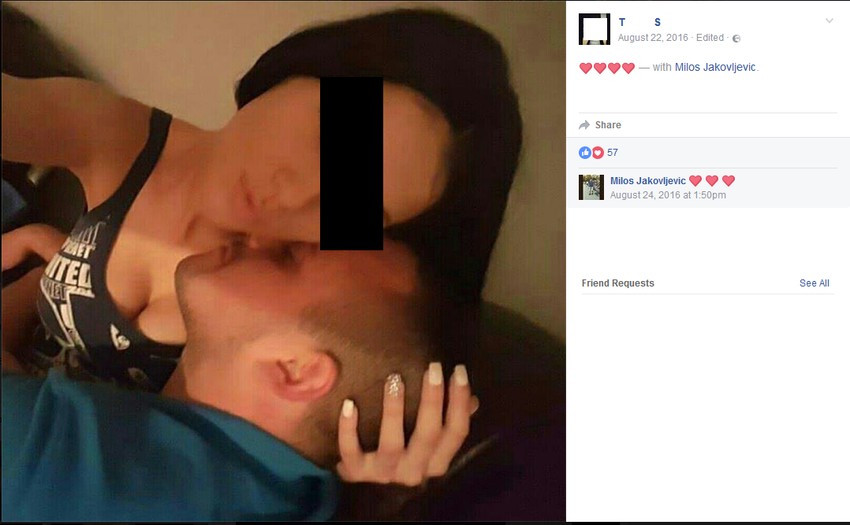 T. S. u Miloševom zagrljaju