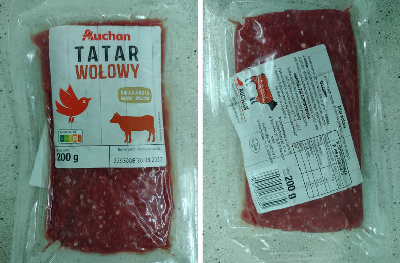 Salmonella w tatarze wołowym z hipermarketu Auchan