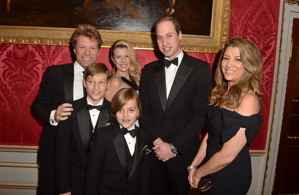 Jon Bon Jovi z rodziną i książę William