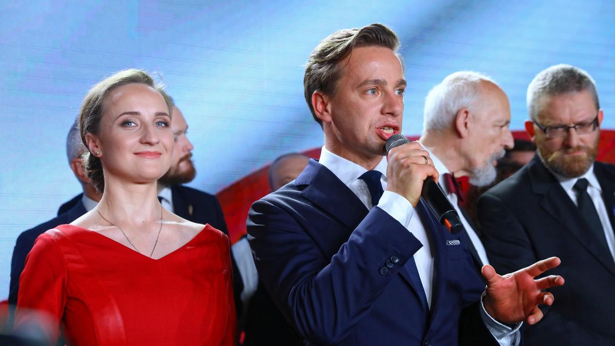 Krzysztof Bosak po ogłoszeniu wyników sondażowych I tury wyborów