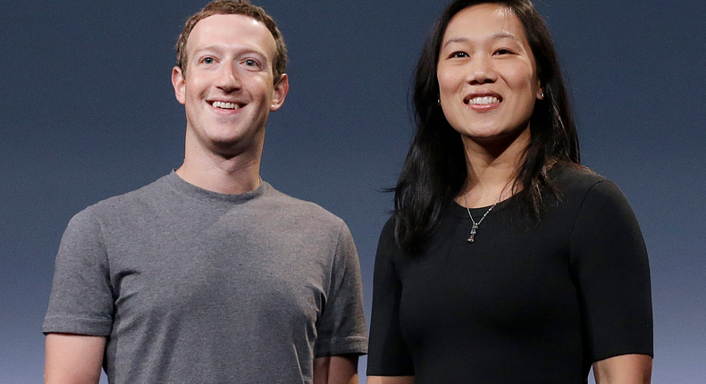 Mark Zuckerberg and Priscilla Chan