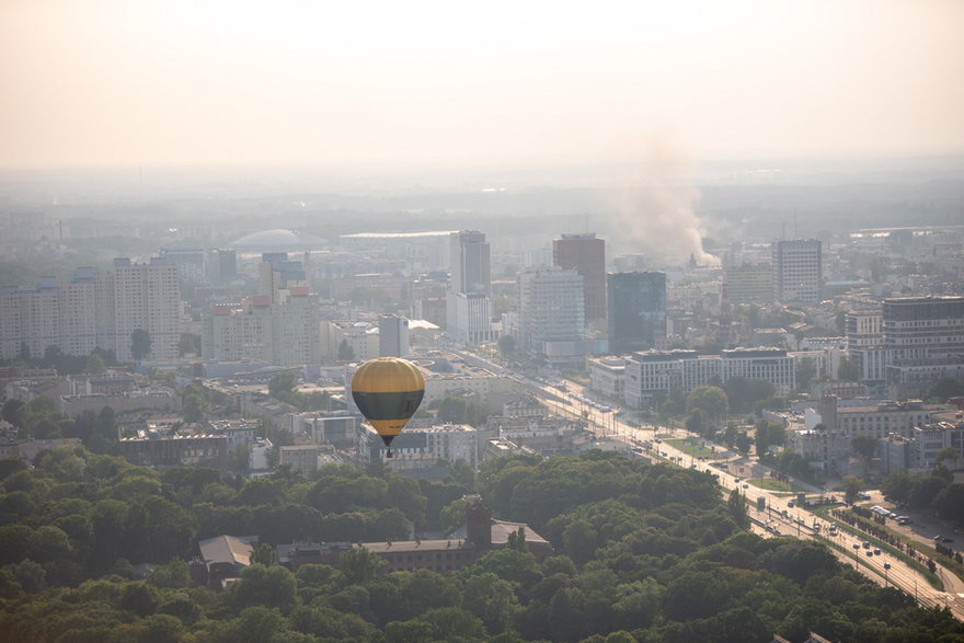 Lot balonem nad Łodzią