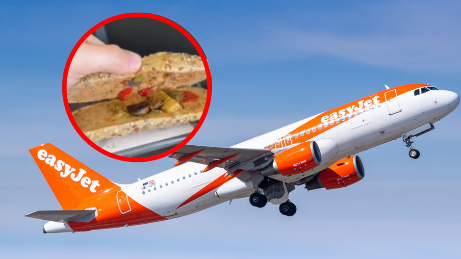 Pasażer był rozczarowany posiłkiem, który zakupił podczas podróży samolotem 