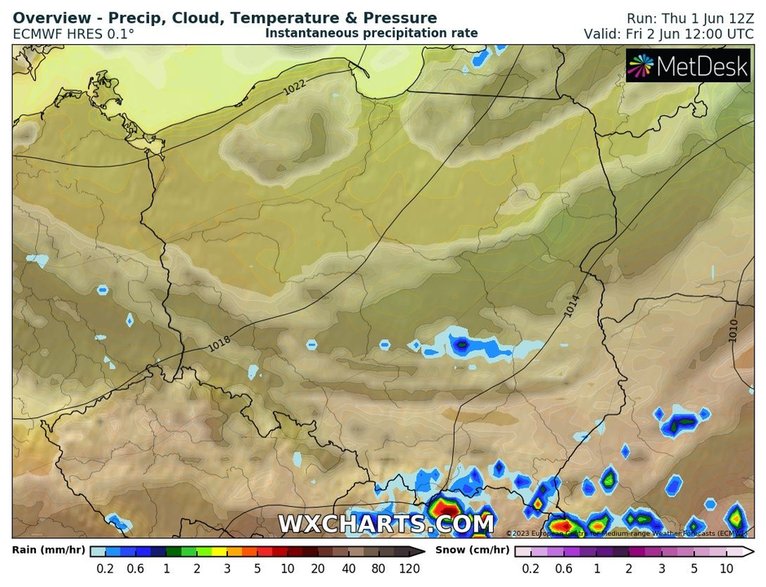 W Karpatach możliwe są dzisiaj burze