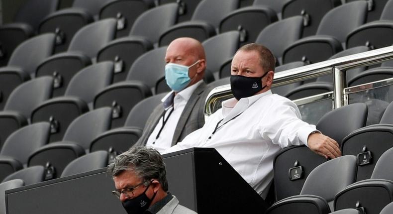 Newcastle United owner Mike Ashley (right)