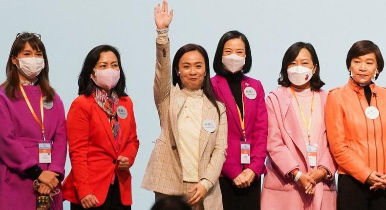 Pro-Beijing candidates in the controversial elections 