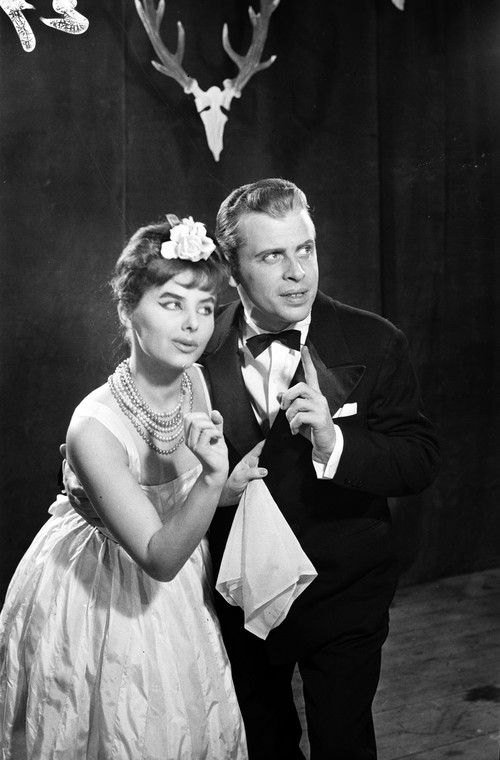 Emilia Radziejowska i Andrzej Stockinger w Teatrze Syrena w 1959 r.