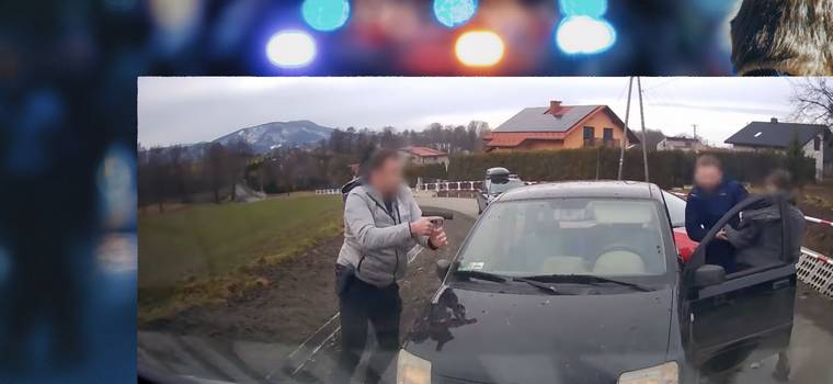 "GTA Śląsk": uciekał policji, zmieniał auta. Nagranie końca pościgu