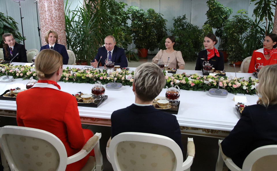 Zdjęcia ze spotkania Putina z załogą linii lotniczych Aerofłot