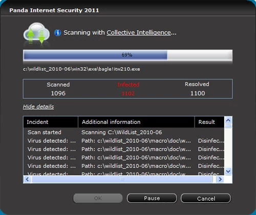 Panda Internet Security 2011 - skanowanie