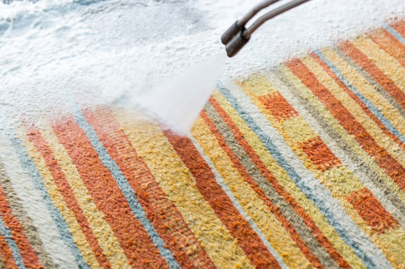 Pranie dywanu myjką wysokociśnieniową / shutterstock 