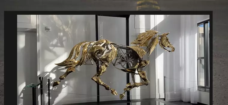 Niesamowita rzeźba "konia mechanicznego", która galopuje [Nagranie]
