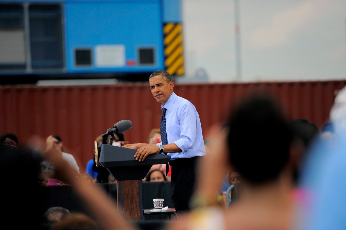 Prezydent USA Barack Obama w Tampie na Florydzie