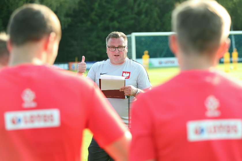 Pilka nozna. Reprezentacja Polski U21. Trening. 11.06.2019