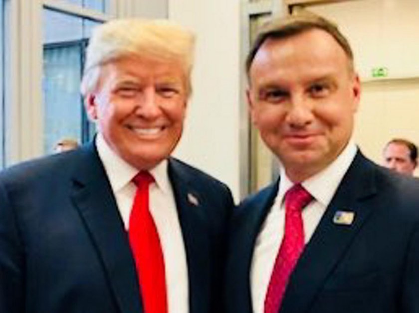 Andrzej Duda i Donald Trump na szczycie NATO