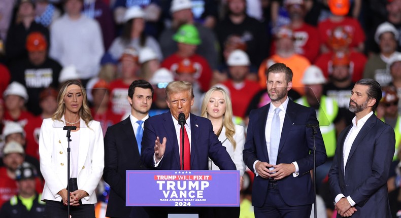 Donald Trump and his family.CHARLY TRIBALLEAU/AFP via Getty Images