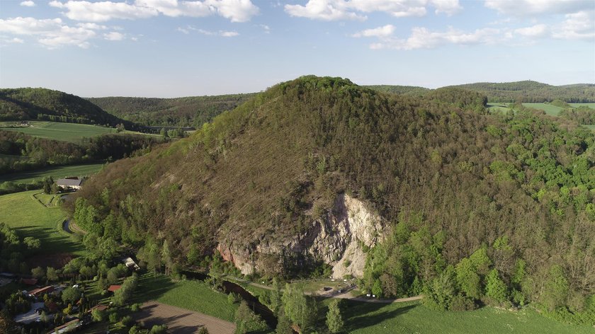 Land of extinct volcanoes. Residents protest against the construction of the mine
