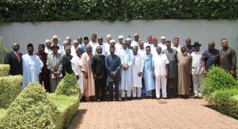 President Muhammadu Buhari meets with Nigeria's 36 governors