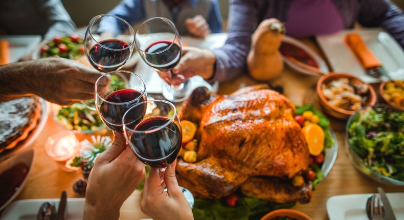 The average price of Thanksgiving dinner fell for the second year in a row, but prices are still higher than 2019.skynesher/Getty Images