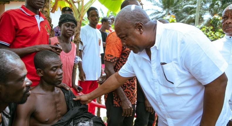 John Mahama commiserates with family