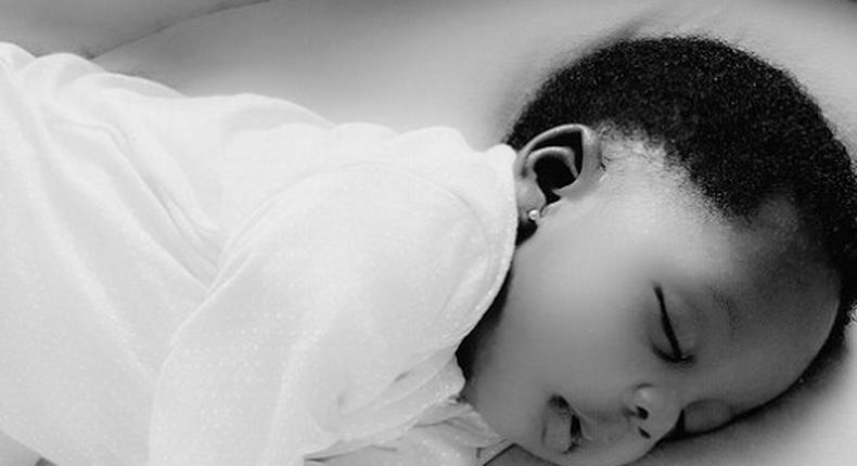 A lovely picture of Timaya's second daughter, Grace.