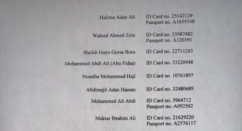 List of 9 suspected terrorism financiers whose bank accounts were frozen by Interior CS Fred Matiang'i