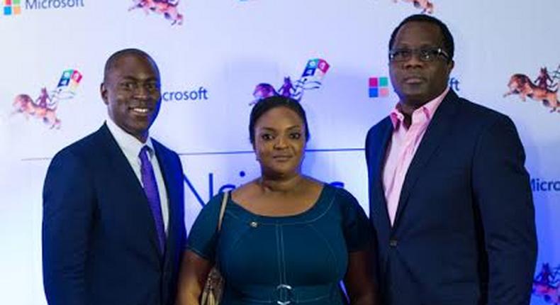 L-R: Bambo Sofola, Director of Engineering, Microsoft Corporation, Lola Oluwole from the Lagos State Ministry of Wealth Creation and Employment and Shina Oyetosho, Developer Experience Director, Microsoft Nigeria at the graduation ceremony of the #Insider4Good Nigeria Fellows recently.