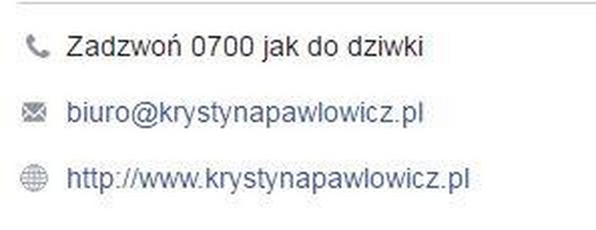 Krystyna Pawłowicz podała swój numer kontaktowy: "Zadzwoń 0700 jak do dziwki"