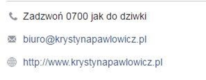 Krystyna Pawłowicz podała swój numer kontaktowy: "Zadzwoń 0700 jak do dziwki"