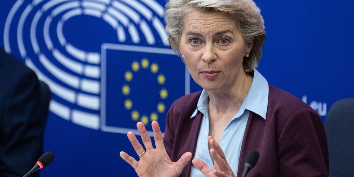 Ursula von der Leyen, przewodnicząca Komisji Europejskiej. 