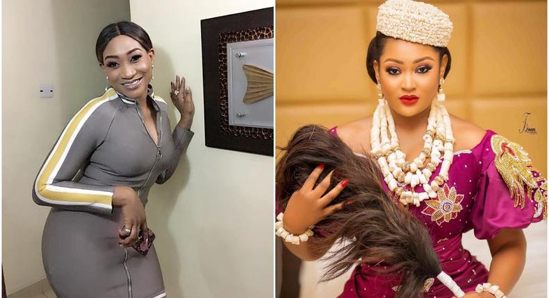 Nollywood actresses, Oge Okoye and Uche Elendu have both been accused of sleeping with married men by another actress, Doris Ogala.