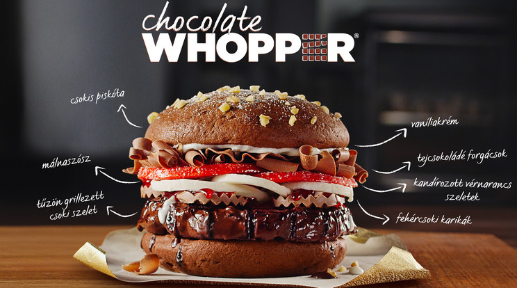 Így nézne ki a Chocolate WHOPPER /Fotó: Burger King