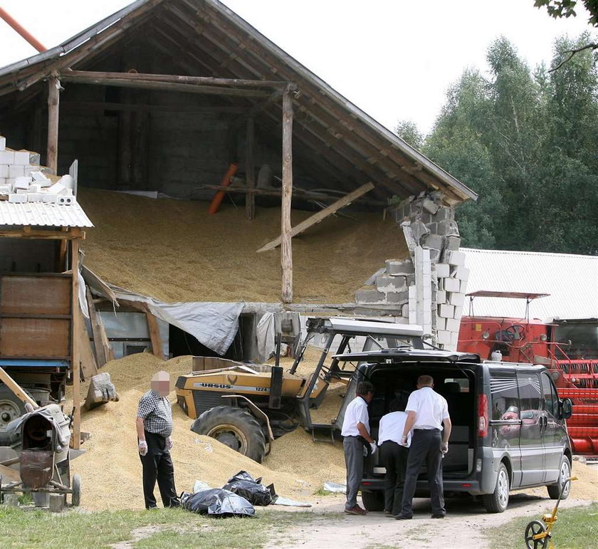 Zawaliła się na nich stodoła