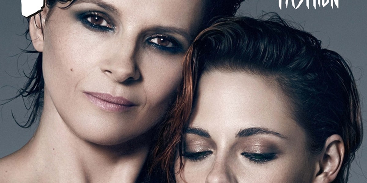 Kristen Stewart i Juliette Binoche na okładce "interview"