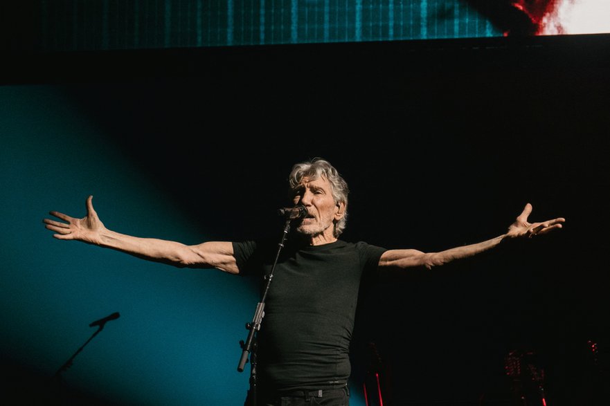 Roger Waters podczas koncertu w Waszyngtonie, 2022 r.