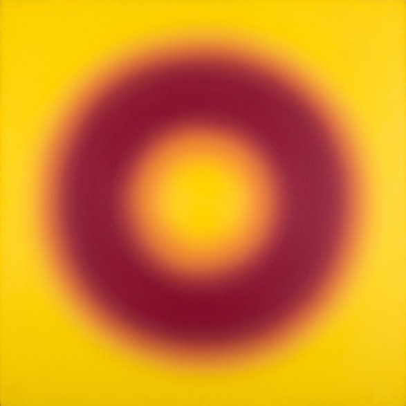 Wojciech Fangor, MA 32, 1971, płótno, 142 x 142 cm, kolekcja prywatna 