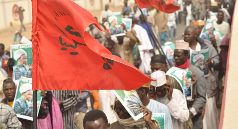 Shiite followers protesting