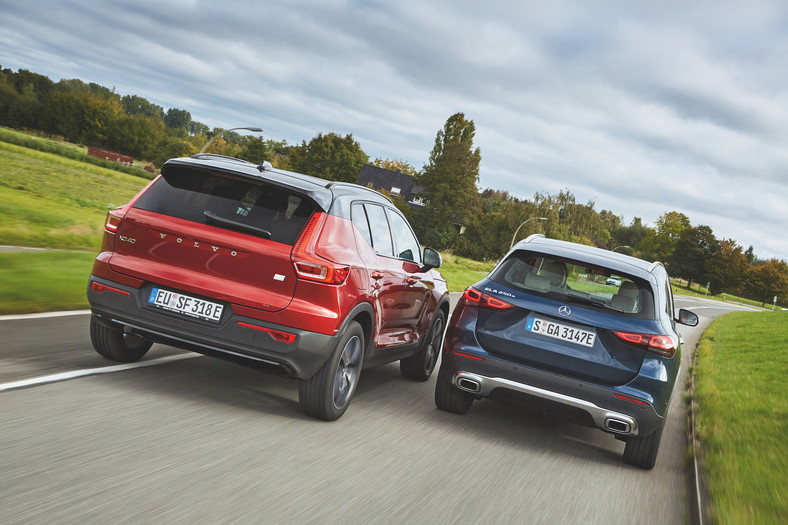 Porównanie hybrydowych SUVów: Mercedes GLA 250e kontra Volvo XC40 Recharge T4