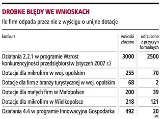 Mniej błędów we wnioskach o dotacje