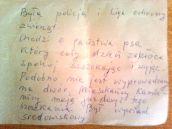 Ogłoszenie sąsiedzkie