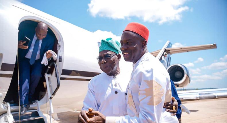 Olusegun Obasanjo, former President of Nigeria and Anambra State governor, Chukwuma Soludo.