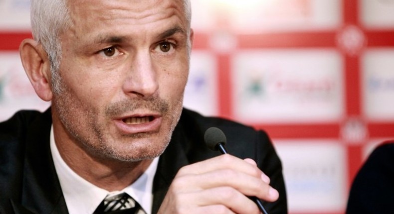 Fabrizio Ravanelli, pictured in 2013 when he was head coach of Ajaccio