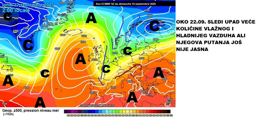 Promena vremena od 22 septembra