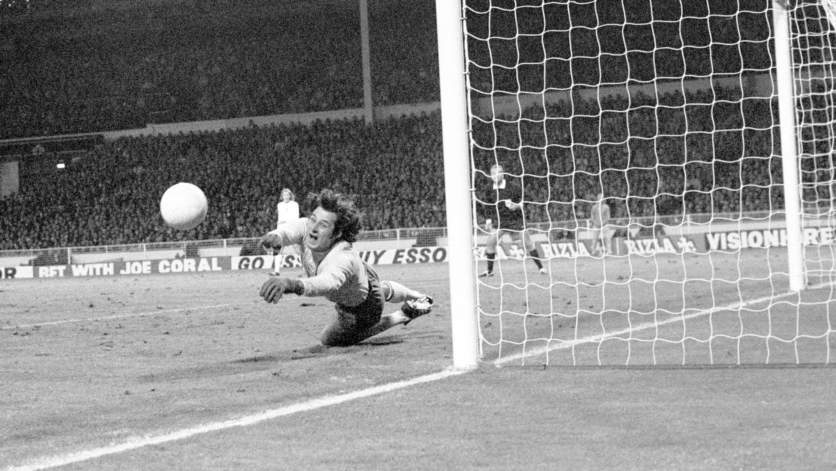 Eliminacje mistrzostw świata. Mecz Anglia – Polska (1:1) na stadionie Wembley, październik 1973 r.