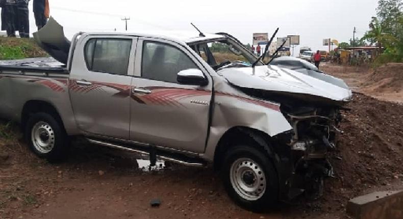 Davis Opoku Ansah accident car